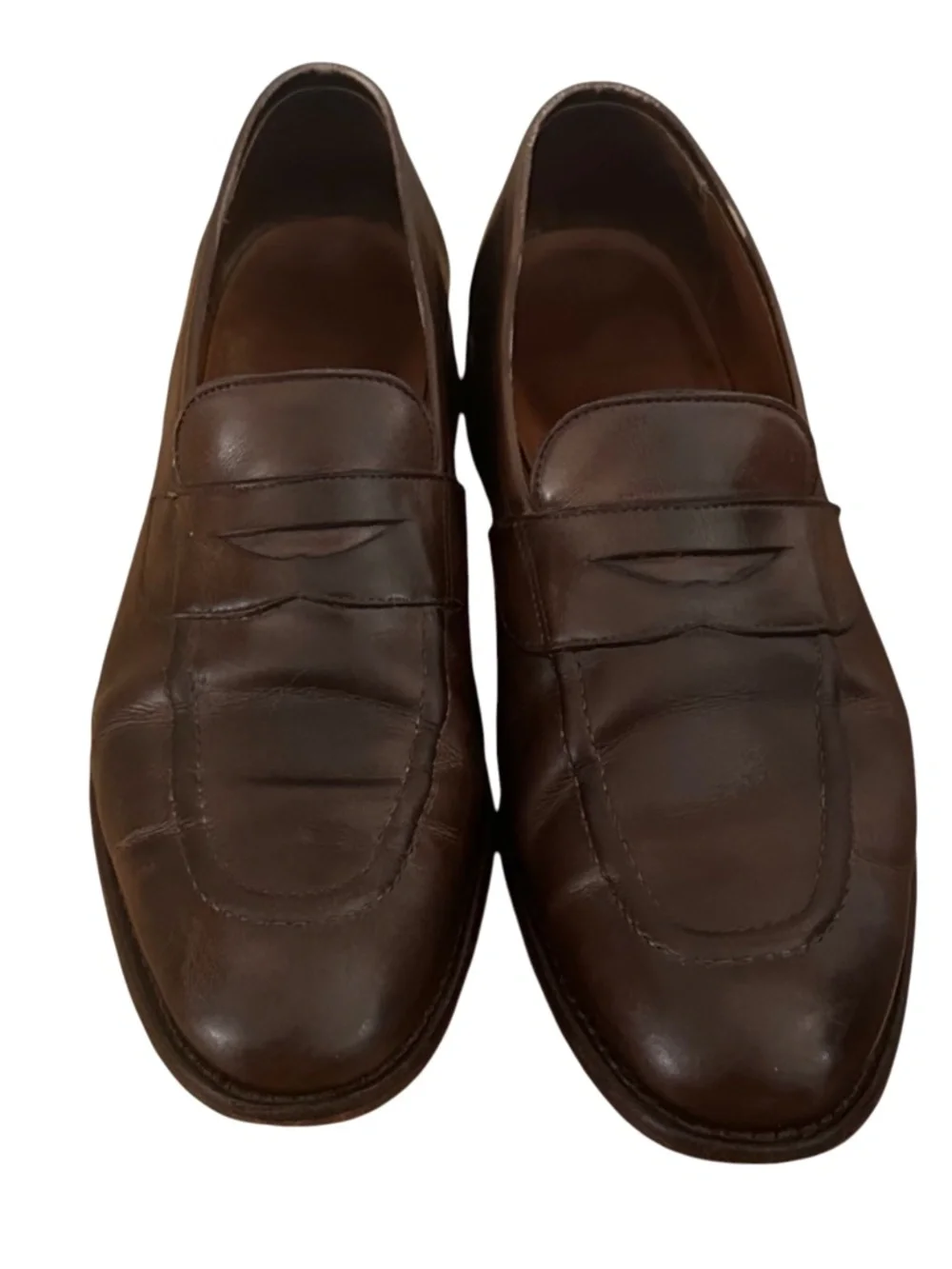 Allen Edmonds Lake Forest Penny Loafers Shoes Mens Sz 10 D Brown Leather Slip On